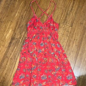 ecoté Strappy Red Floral Mini Dress